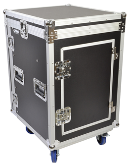 Cobra Rack Flight Case – 10U Sloping Top, 12U Bottom Space for Audio Gear